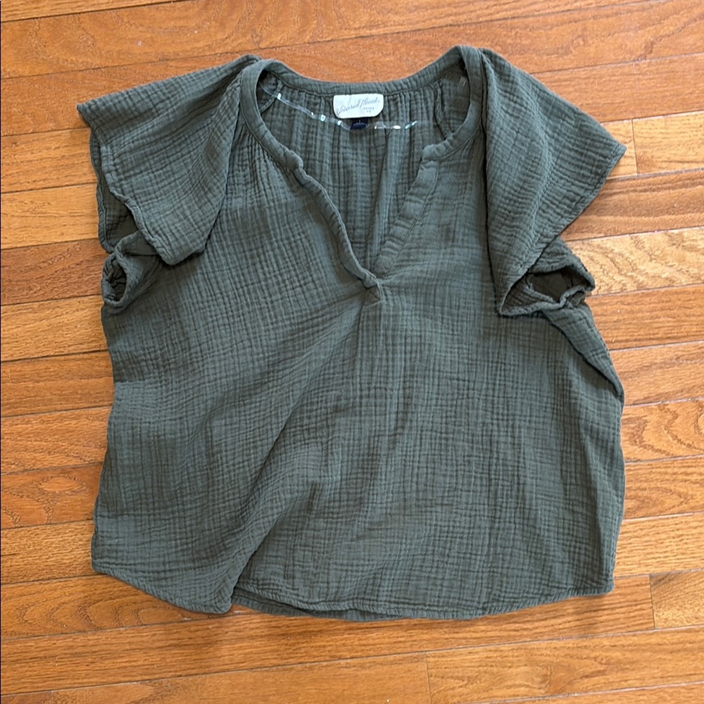 Olive Green Women's Top